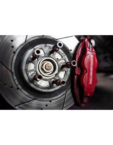 Power Stop Rear S7142 Pair of high temperature red powder coated calipers